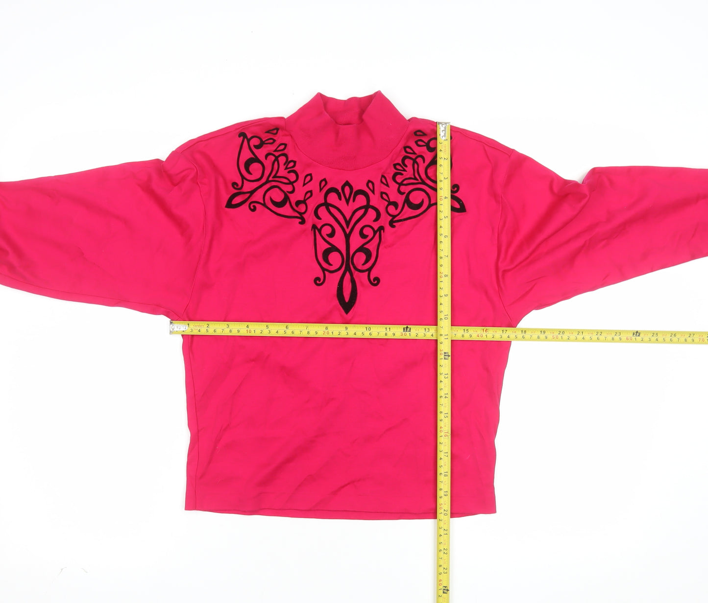 Marks and Spencer Women’s Pink Embroidered High Neck Sweatshirt Size 10