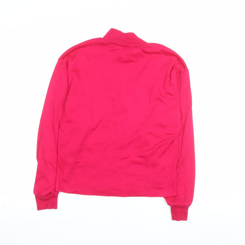 Marks and Spencer Women’s Pink Embroidered High Neck Sweatshirt Size 10