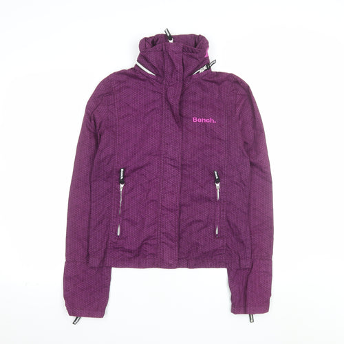 Bench Women's Purple Cotton Zip-Up Jacket Size 12