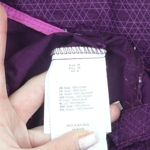 Bench Women's Purple Cotton Zip-Up Jacket Size 12
