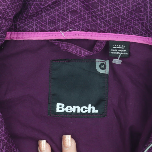 Bench Women's Purple Cotton Zip-Up Jacket Size 12