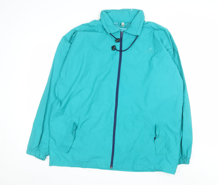Le Coq Sportif Men's Green XL Retro Windbreaker Jacket