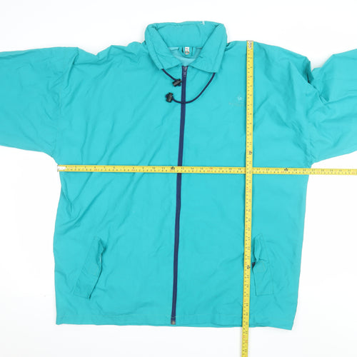 Le Coq Sportif Men's Green XL Retro Windbreaker Jacket