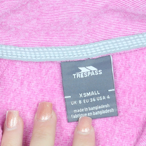 Trespass Womens Pink XS 1/2 Zip Pullover Sweatshirt