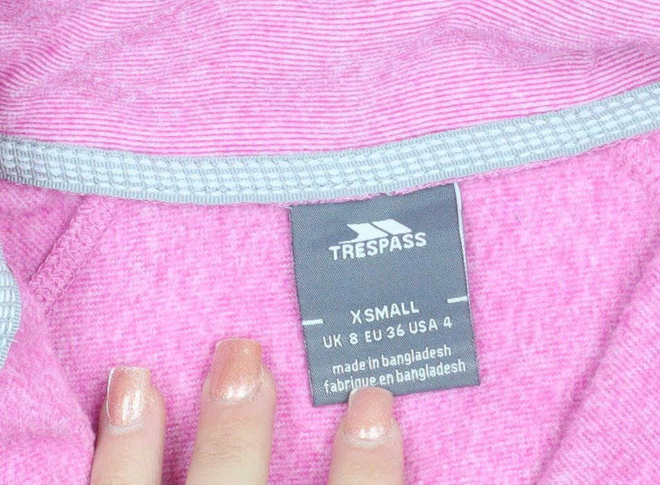 Trespass Womens Pink XS 1/2 Zip Pullover Sweatshirt