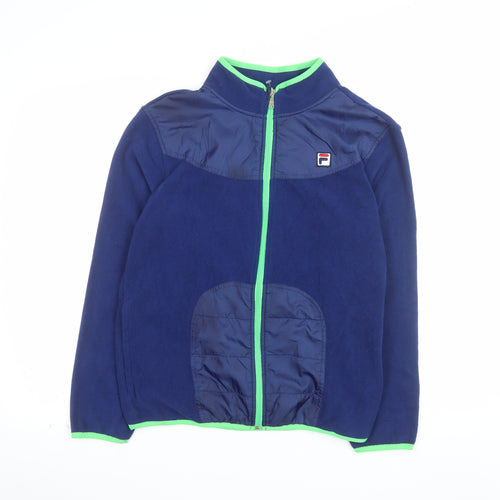 FILA Womens Navy Full Zip Fleece Sweatshirt Size 14/16