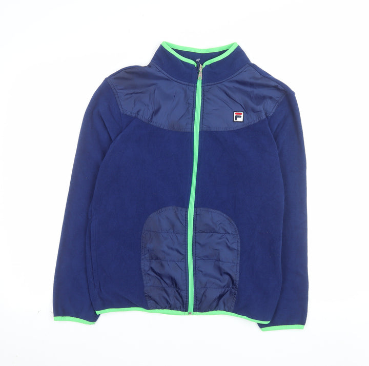 FILA Womens Navy Full Zip Fleece Sweatshirt Size 14/16