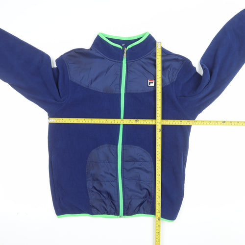 FILA Womens Navy Full Zip Fleece Sweatshirt Size 14/16