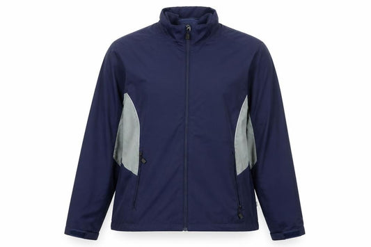 Front view of North End Women's Blue XL Lightweight Windbreaker Jacket