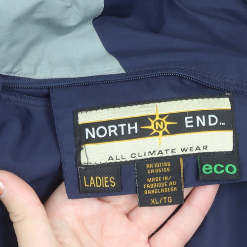 North End Women's Blue XL Lightweight Windbreaker Jacket