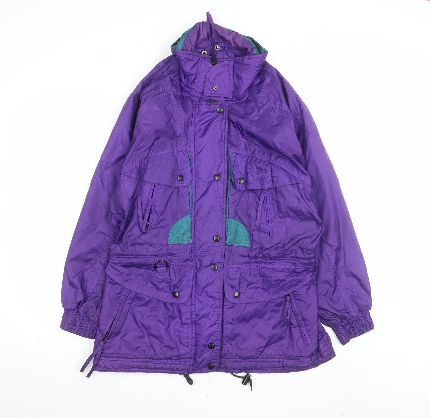 Winter Park Brooks Women's Purple Nylon Parka Jacket Size S