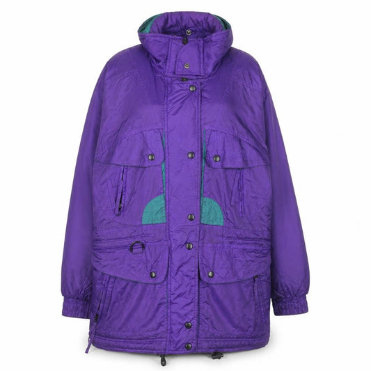 Front view of Winter Park Brooks Women's Purple Nylon Parka Jacket, size S