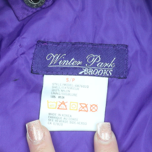 Winter Park Brooks Women's Purple Nylon Parka Jacket Size S