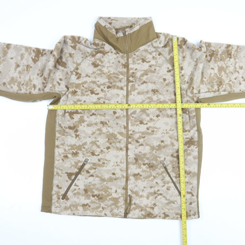 Peckham Men’s Beige Camouflage Full Zip Fleece Jacket Medium