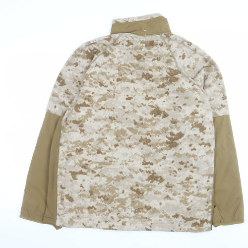 Peckham Men’s Beige Camouflage Full Zip Fleece Jacket Medium