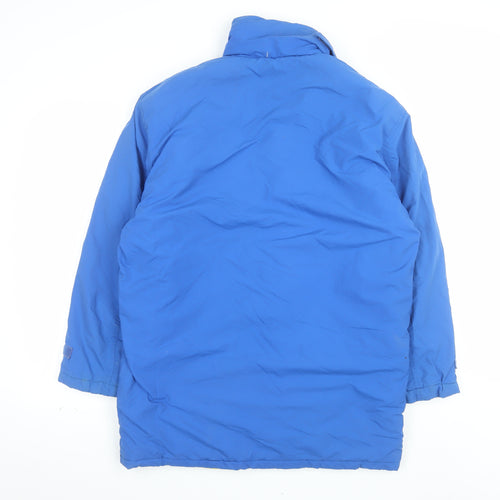Chaps Ralph Lauren Men's Blue Puffer Jacket S Winter Nylon Mid-Length