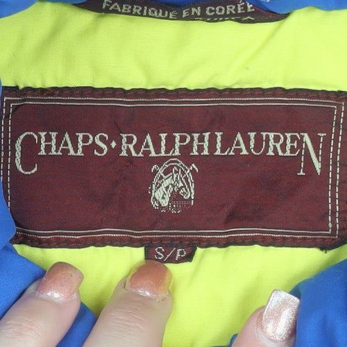 Chaps Ralph Lauren Men's Blue Puffer Jacket S Winter Nylon Mid-Length