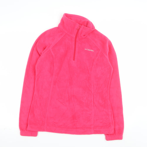 Columbia Women’s Pink 1/4 Zip Fleece Pullover Small Warm Lightweight