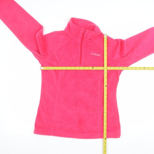 Columbia Women’s Pink 1/4 Zip Fleece Pullover Small Warm Lightweight