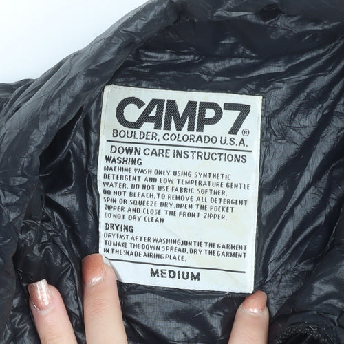 CAMP7 Men's Black Puffer Jacket Medium Lightweight Down Outdoor