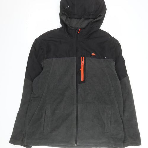 Snozu Men’s Grey XL Full Zip Hooded Fleece Jacket