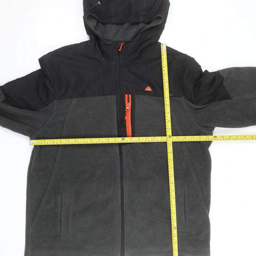 Snozu Men’s Grey XL Full Zip Hooded Fleece Jacket