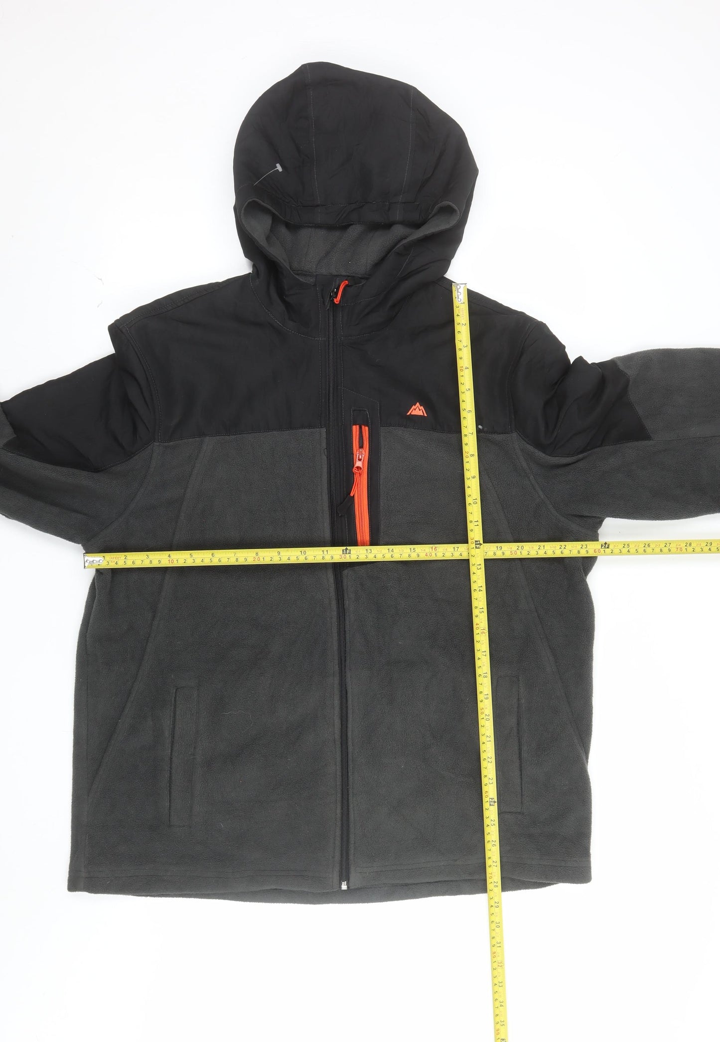 Snozu Men’s Grey XL Full Zip Hooded Fleece Jacket
