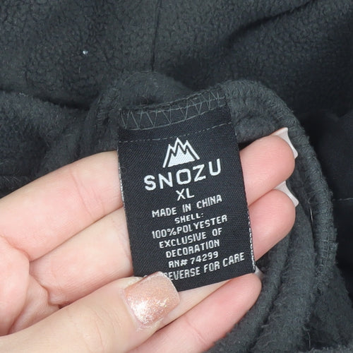 Snozu Men’s Grey XL Full Zip Hooded Fleece Jacket