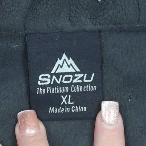 Snozu Men’s Grey XL Full Zip Hooded Fleece Jacket