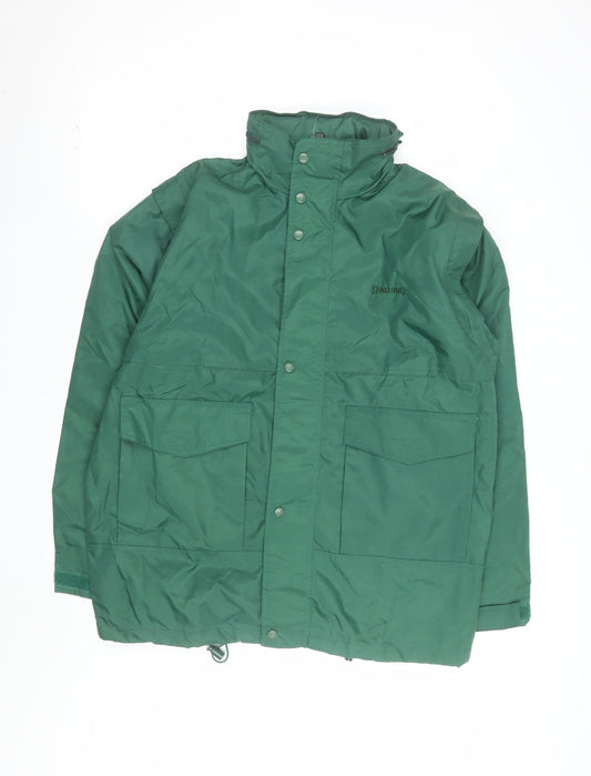 Spalding Men's Green Polyamide Parka Jacket Size M Outdoor Coat