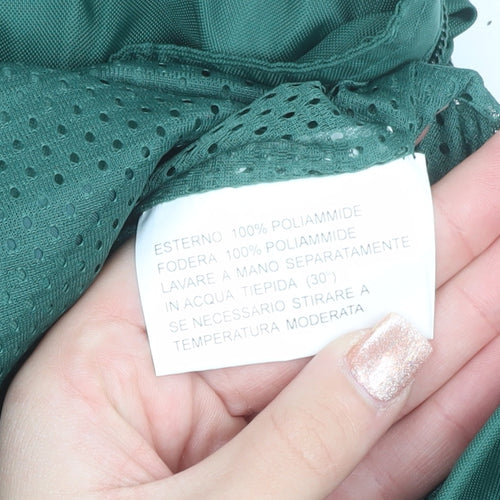 Spalding Men's Green Polyamide Parka Jacket Size M Outdoor Coat