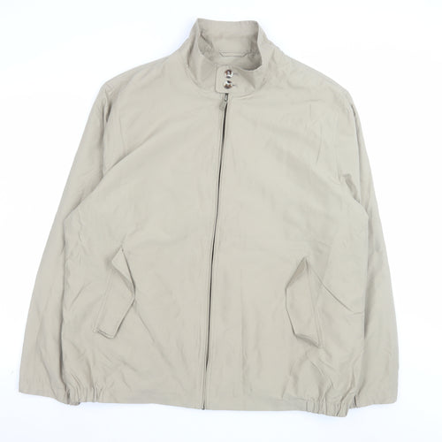 Sears Men’s Beige Full Zip Polyester Jacket Size L 44in Casual