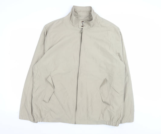 Sears Men’s Beige Full Zip Polyester Jacket Size L 44in Casual