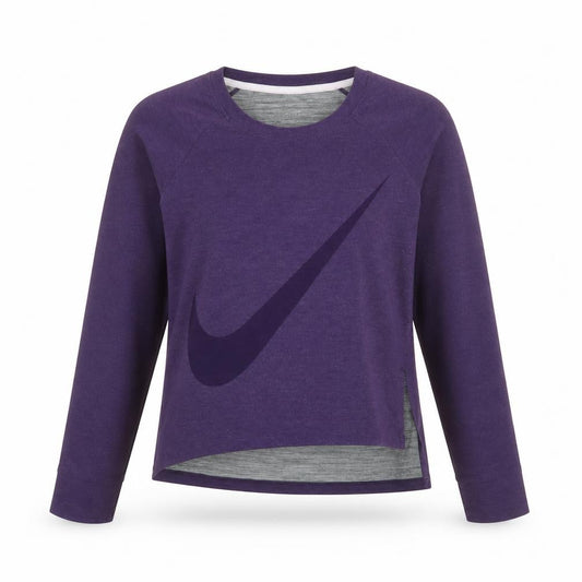 Front view of Nike Women's Purple Dri-FIT Long Sleeve Sports Top M