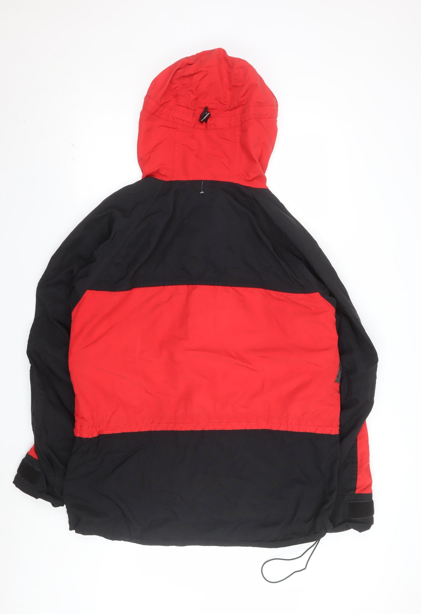 Solstice Men's Red Black Winter Parka Jacket L Hooded Nylon