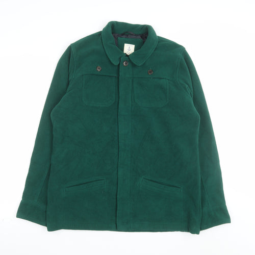 Lands' End Teens Green Fleece Lined Mid-Length Casual Jacket Size S