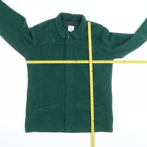 Lands' End Teens Green Fleece Lined Mid-Length Casual Jacket Size S