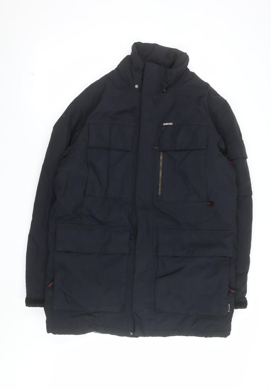 Didriksons Men Blue Waterproof Parka Jacket M Regular Fit Winter Coat