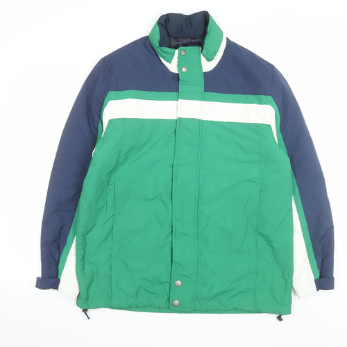 Brooks Brothers Men's Green Puffer Jacket M Nylon Water Resistant