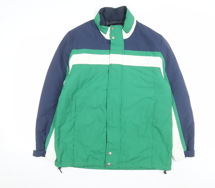 Brooks Brothers Men's Green Puffer Jacket M Nylon Water Resistant