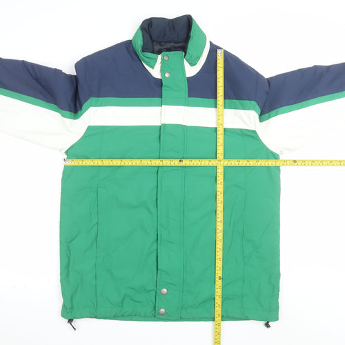 Brooks Brothers Men's Green Puffer Jacket M Nylon Water Resistant