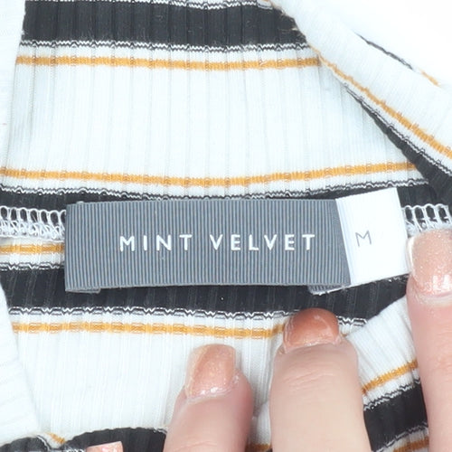 Mint Velvet Women's Multicoloured Striped Roll Neck Jumper Size M