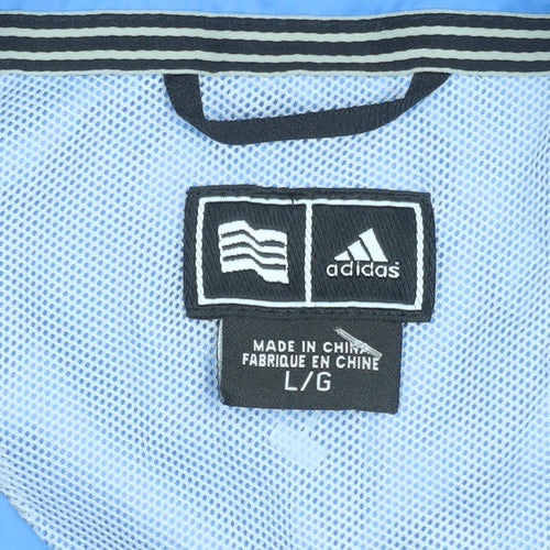 Adidas Men's Blue L 1/4 Zip Golf Pullover Top