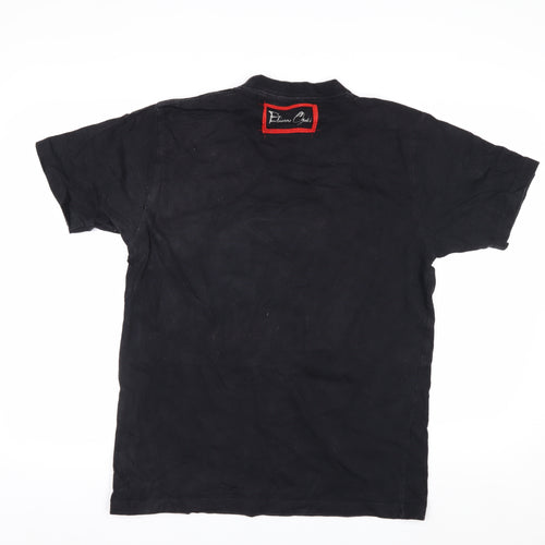 Etienne Ozaki Men's Black Graphic Print Cotton T-Shirt Size L