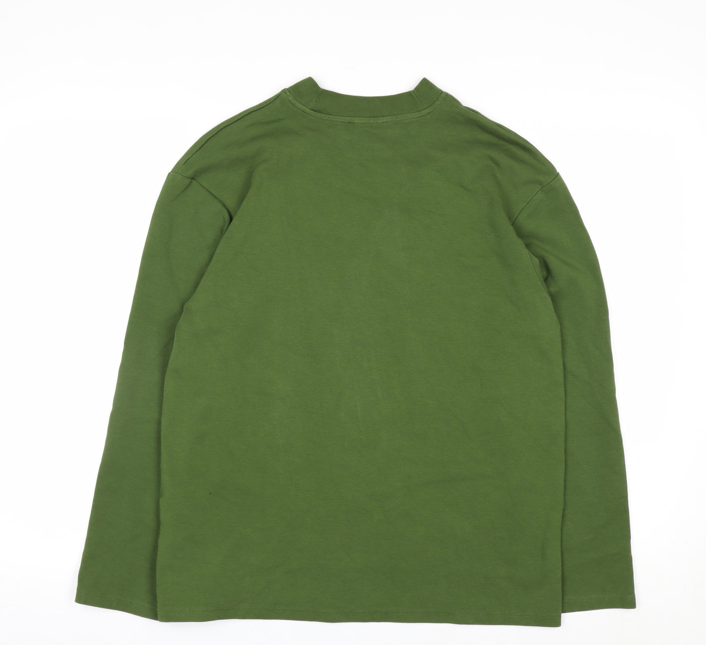 ZARA Women's Green Cotton Pullover Sweatshirt Size S