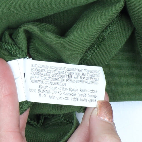 ZARA Women's Green Cotton Pullover Sweatshirt Size S
