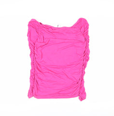 & Other Stories Women’s Pink Off Shoulder Ruched Jersey Blouse Size 8