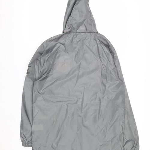 Team 365 Men's Grey Hooded Windbreaker Jacket Size S