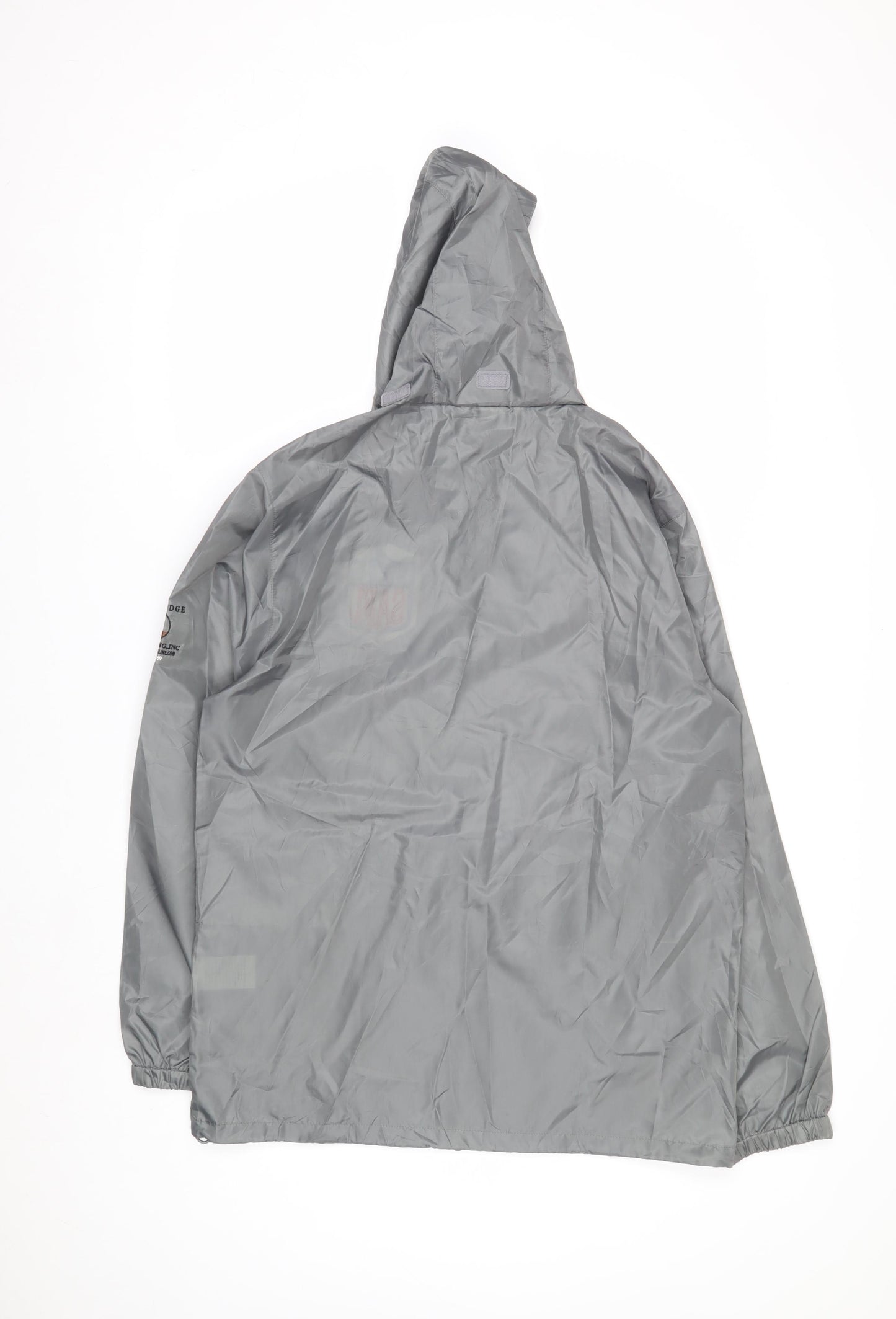Team 365 Men's Grey Hooded Windbreaker Jacket Size S