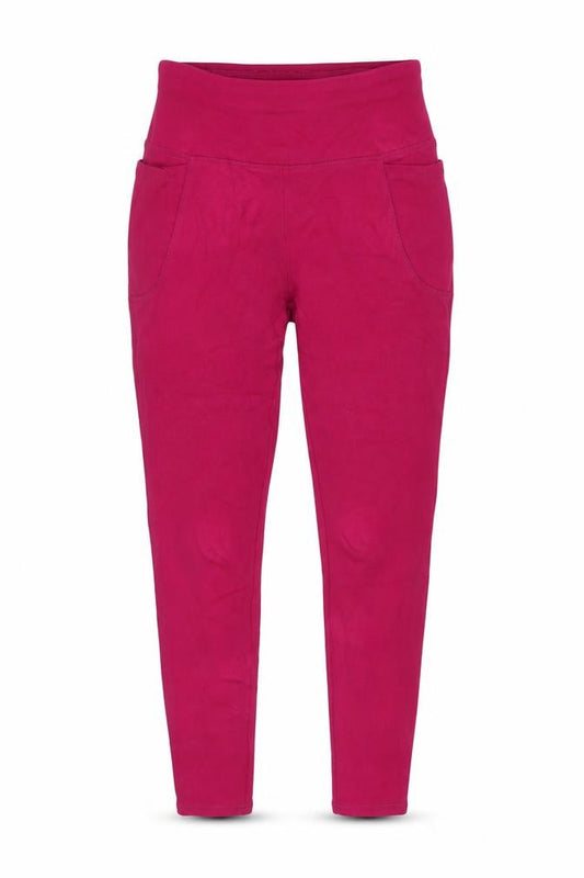 Front view of Sney Women’s Pink High Rise Ankle Leggings Size C Viscose Blend